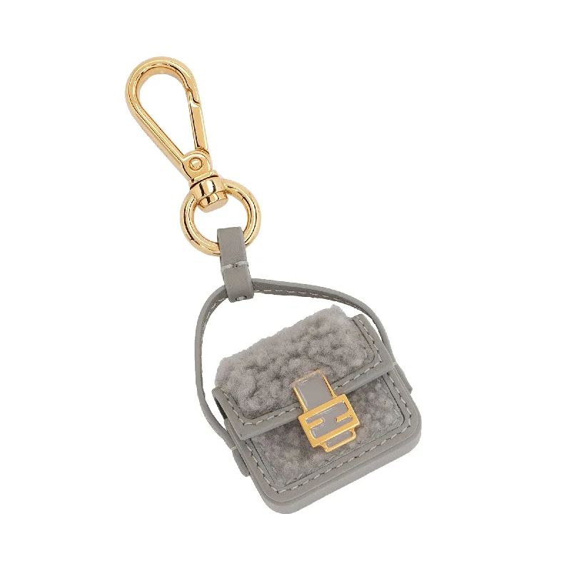 Fendi Shearling Pico Baguette Bag Charm (SHF-EeSWMC)