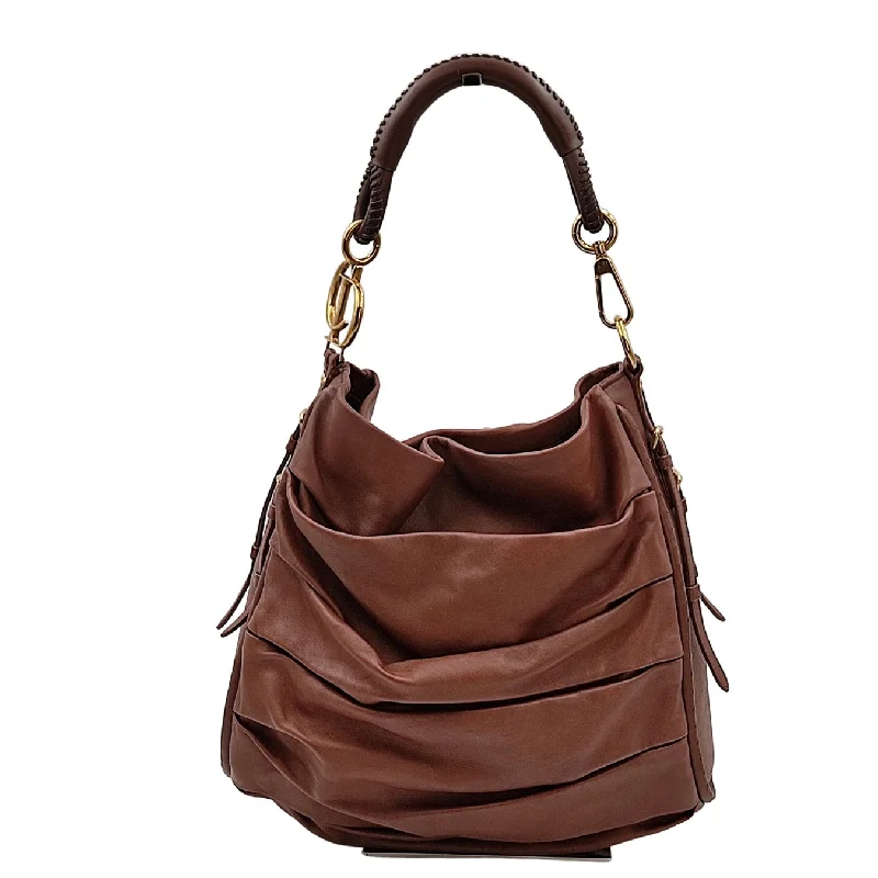 Christian Dior Christian shopper model shoulder bag in brown leather