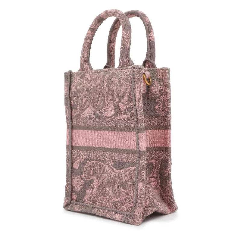 Dior Phone Bag Book Tote Reverse Toile de Jouy Pink/Gray S5555CRGO_M89E Canvas Size Mini