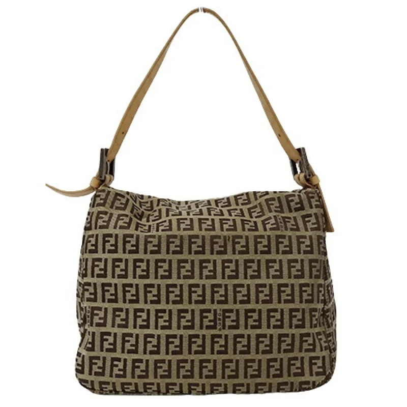 FENDI Bag Women's Handbag Shoulder Zucchino Canvas Beige 8BR004