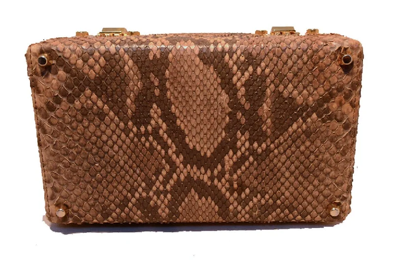 FENDI Natural Python Snakeskin Two-Way Handbag