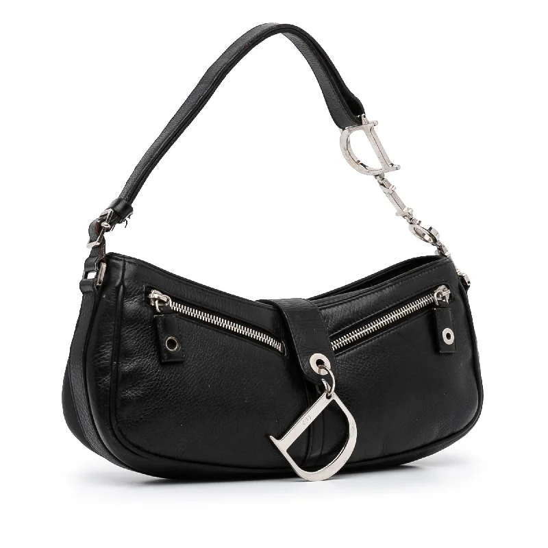 Dior Leather Logo Charm Shoulder Bag