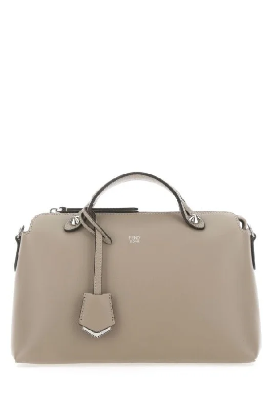 Fendi Women Dove Grey Leather Medium By The Way Handbag