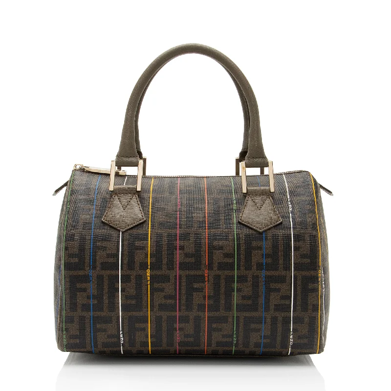 Fendi Zucca Striped Boston Bag (SHF-r1Jr6D)