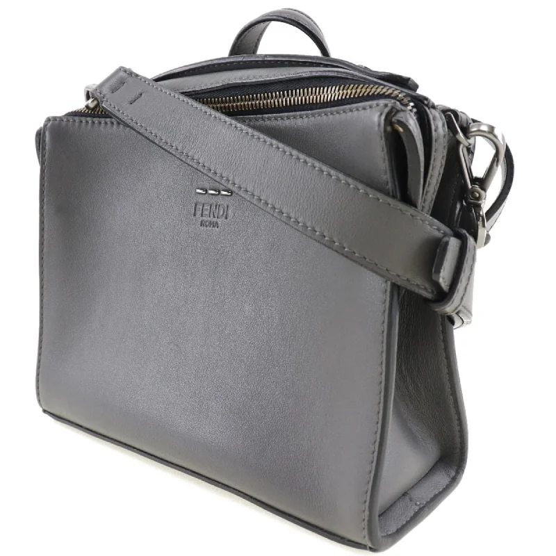 FENDI Mini Messenger 2WAY Shoulder 7M0238O7B Leather Gray Ladies Handbag