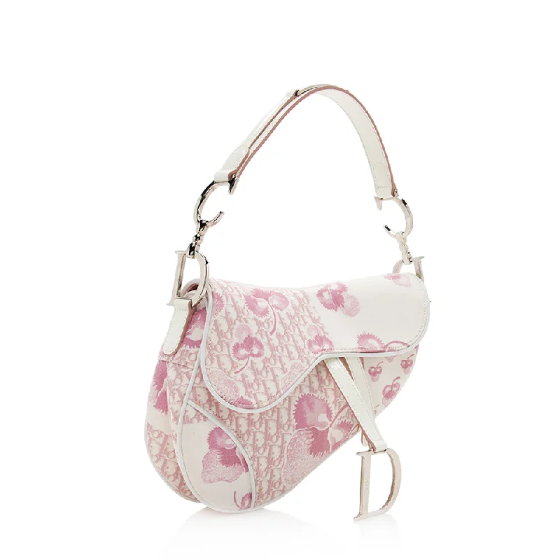 Dior Diorissimo Vintage Flowers Saddle Shoulder Bag (20424)