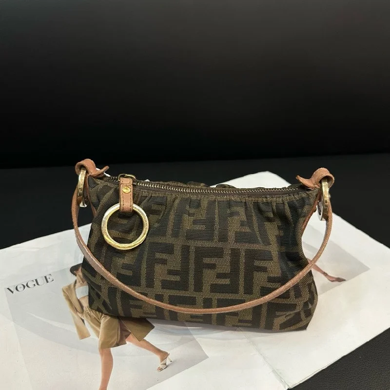 Fendi Brown Zucca Canvas Mini Handbag