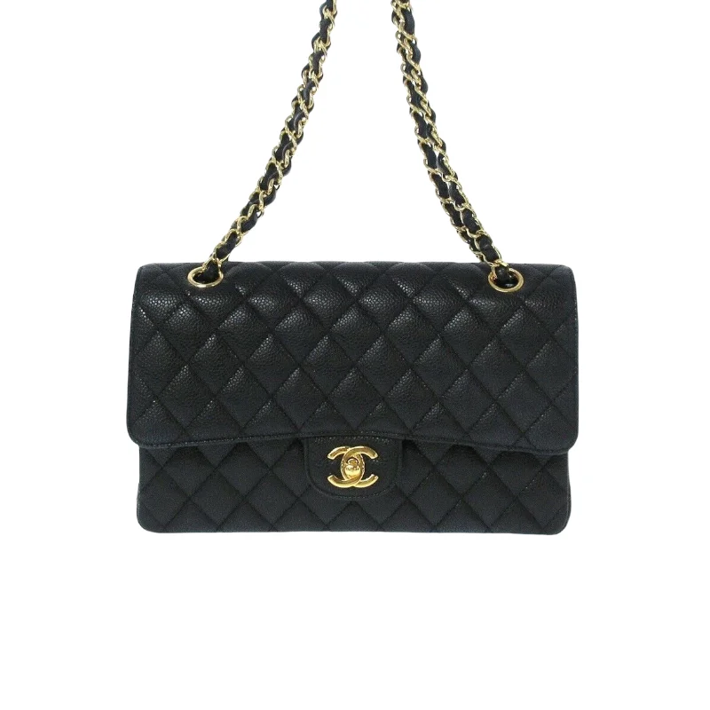 Classic Double Flap Caviar Medium Black GHW