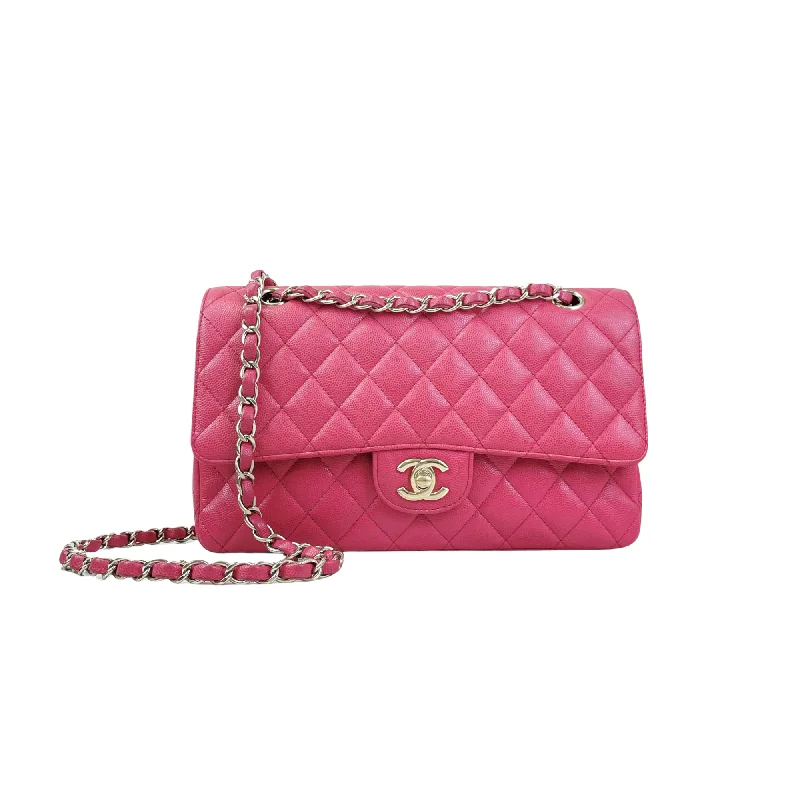 Classic Double Flap Medium Caviar Pink GHW