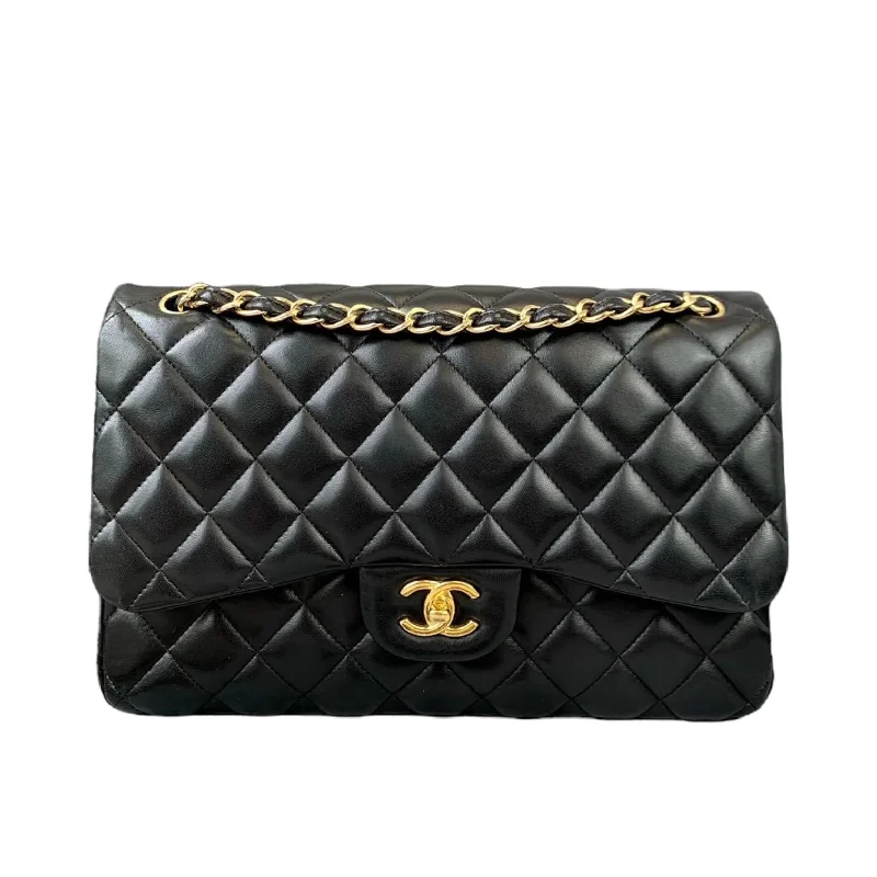 Jumbo Classic Double Flap Lambskin Black GHW