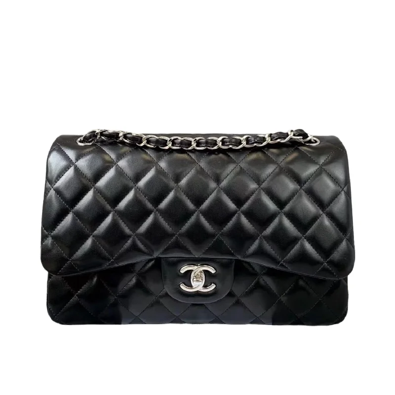 Jumbo Classic Double Flap Lambskin Black SHW