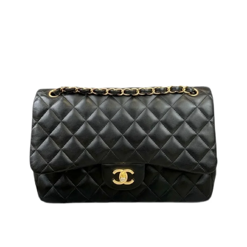 Jumbo Classic Double Flap Lambskin Black GHW