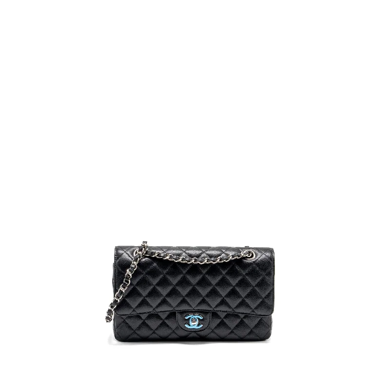 Chanel medium classic double flap bag Caviar Black SHW