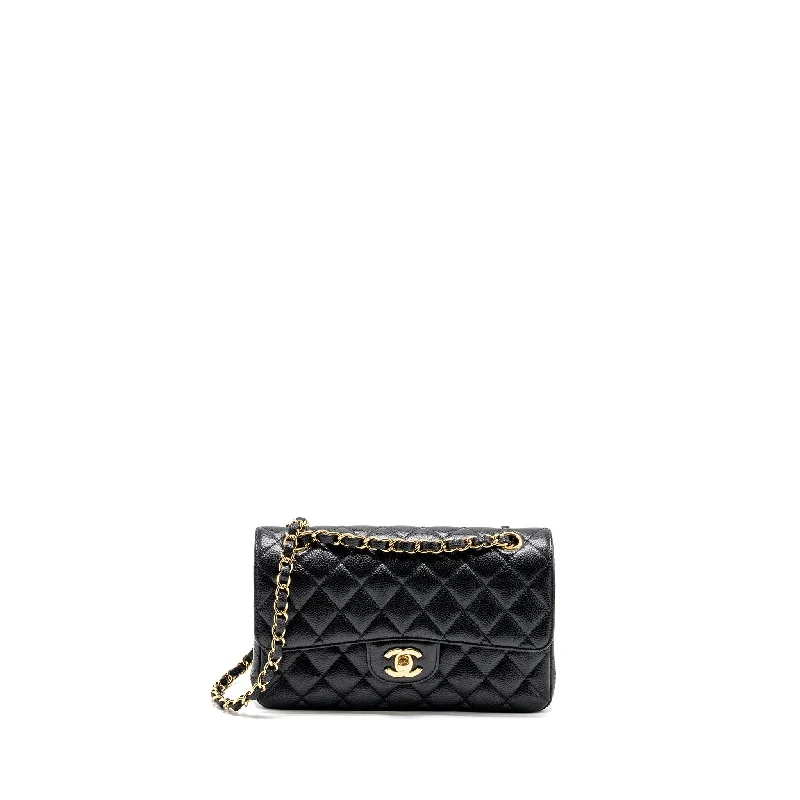 Chanel Small classic double flap bag caviar black GHW