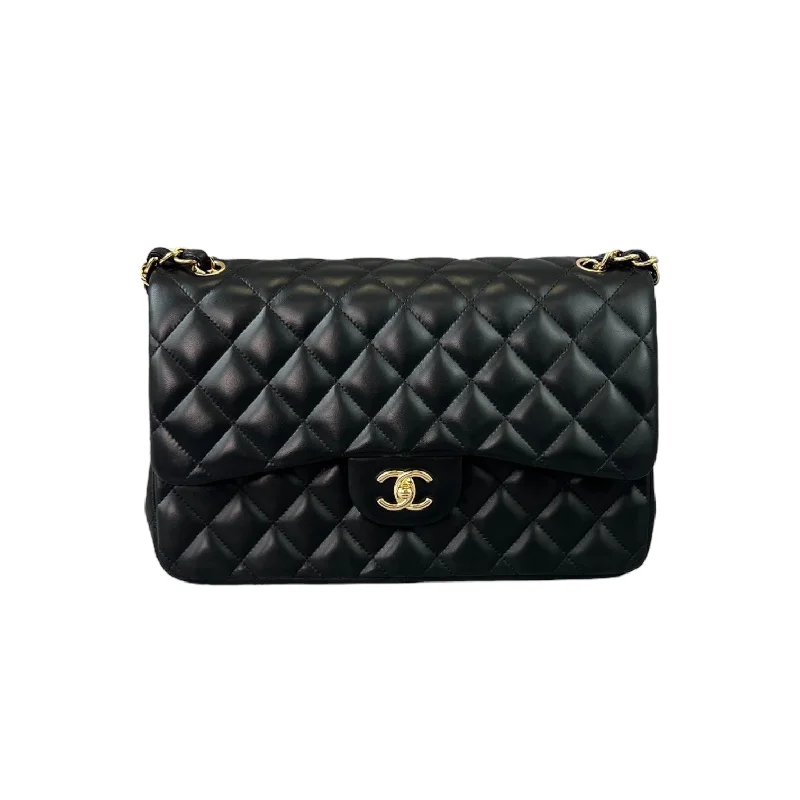 Classic Double Flap Jumbo Lambskin Black GHW