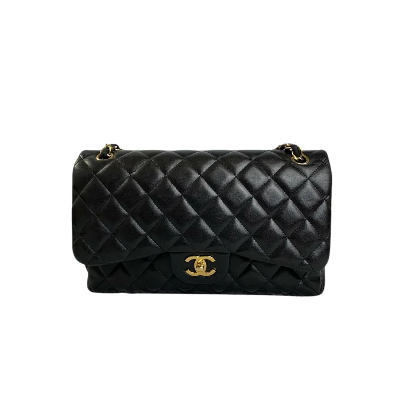 Jumbo Classic Double Flap Lambskin Black GHW