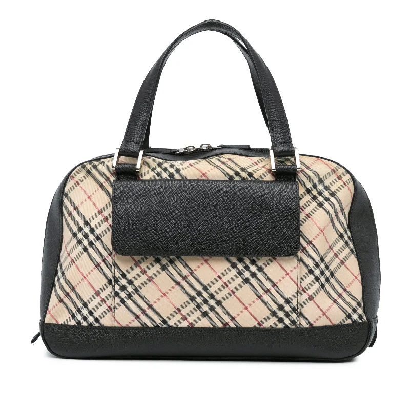 Brown Burberry Nova Check Canvas Handbag