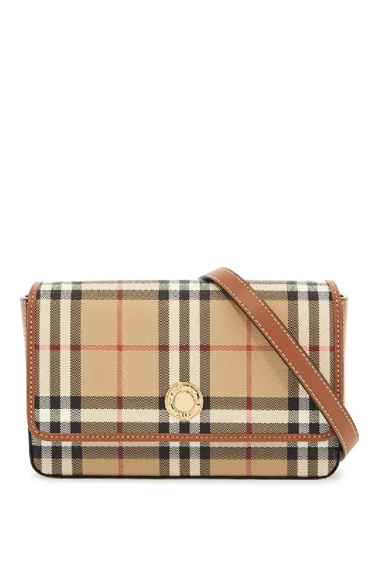 'checkered shoulder bag with strap