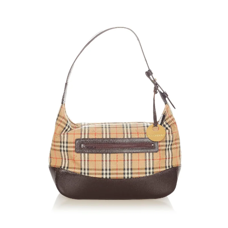 Burberry Haymarket Check Canvas Shoulder Bag (SHG-20826)