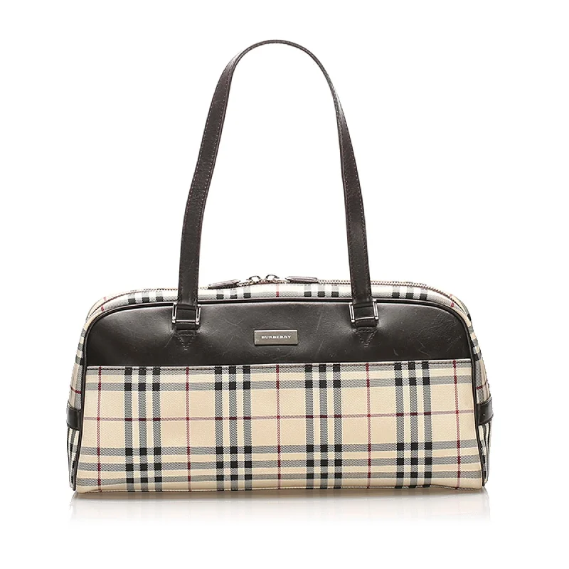 Burberry House Check Canvas Shoulder Bag (SHG-11115)