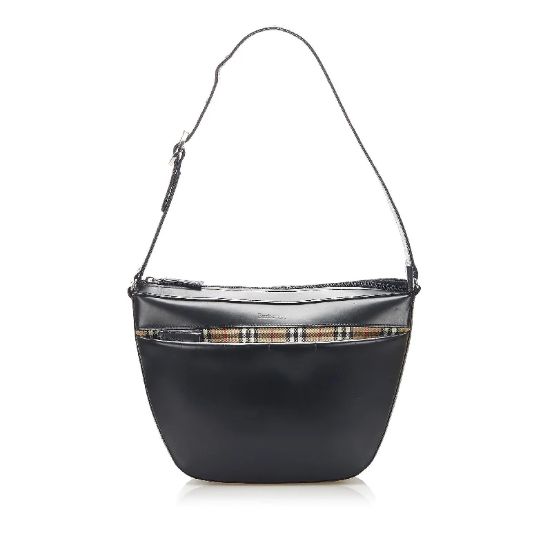 Burberry House Check Leather Shoulder Bag (SHG-16310)