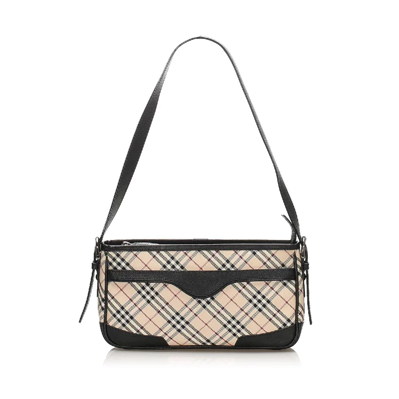 Burberry Nova Check Canvas Shoulder Bag (SHG-14226)