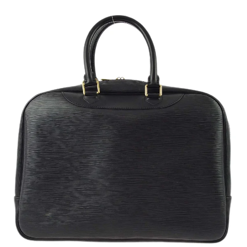 Louis Vuitton Black Epi Deauville Bowling Vanity Handbag