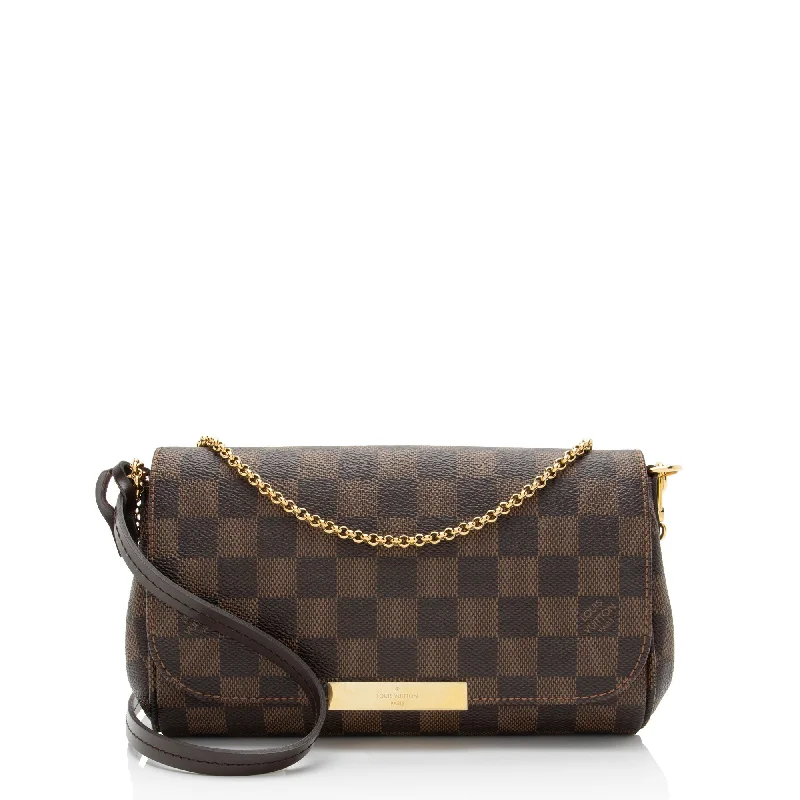 Louis Vuitton Damier Ebene Favorite PM Shoulder Bag (SHF-rJm3rI)