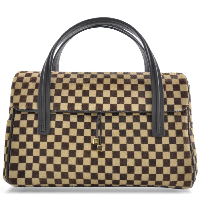 LOUIS VUITTON DAMIER SAUVAGE LIONNE CALF HAIR HANDBAG