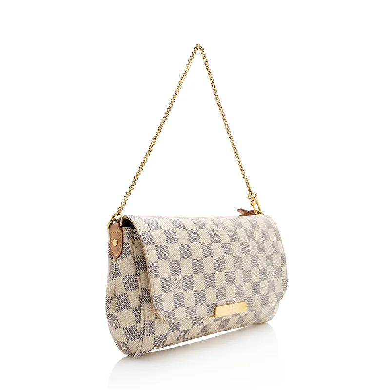 Louis Vuitton Damier Azur Favorite MM Shoulder Bag (SHF-22009)