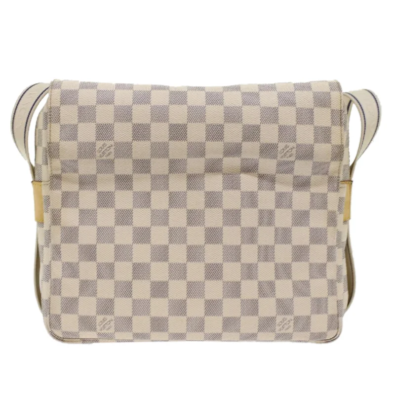 LOUIS VUITTON Damier Azur Naviglio Shoulder Bag N51189 LV Auth 45403