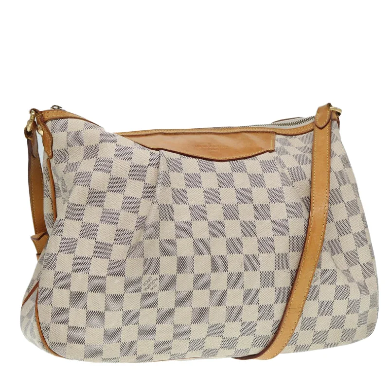 LOUIS VUITTON Damier Azur Siracusa MM Shoulder Bag N41112 LV Auth 87968