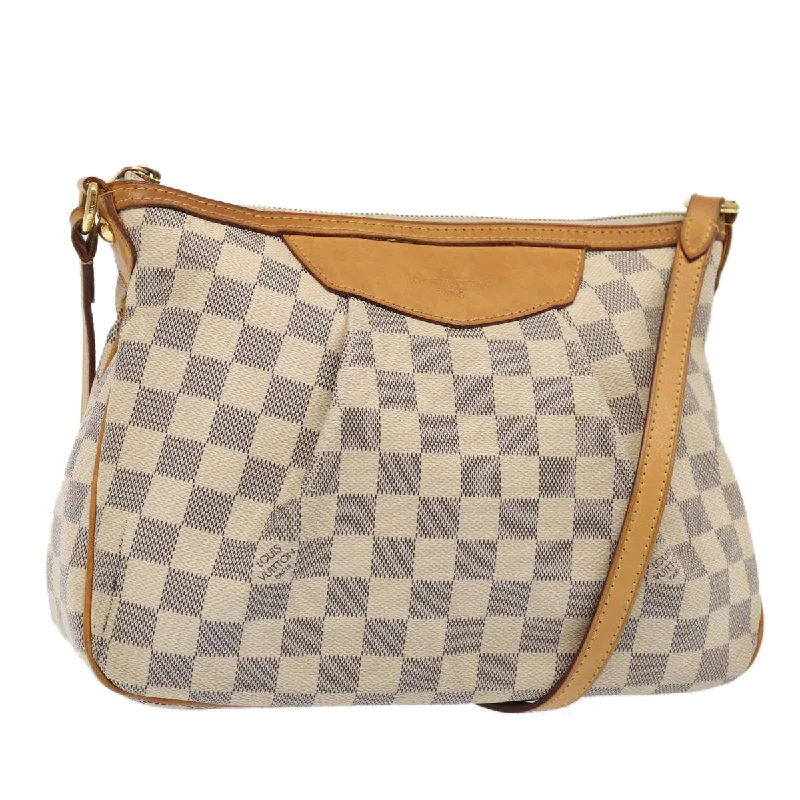 LOUIS VUITTON Damier Azur Siracusa PM Shoulder Bag N41113 LV Auth ar12518