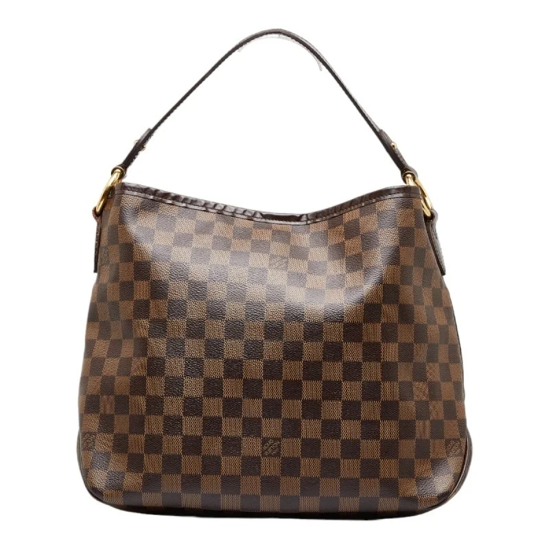 LOUIS VUITTON Damier Delightful PM Shoulder Bag N41459 Brown PVC Leather Women's