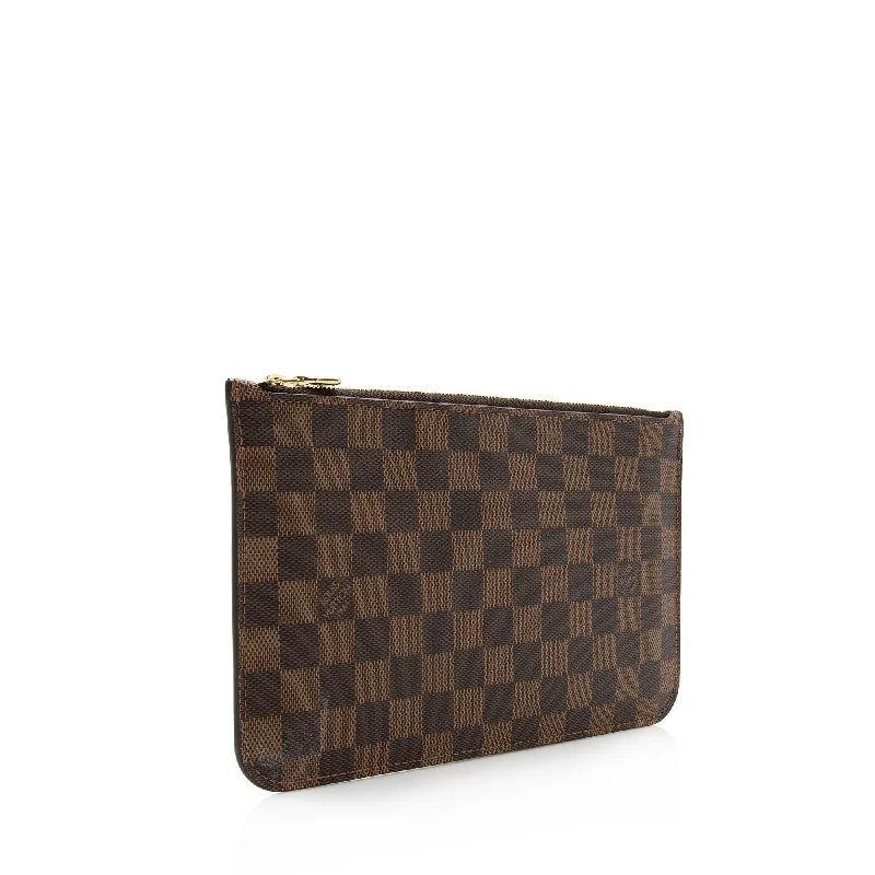 Louis Vuitton Damier Ebene Neverfull MM Pochette (SHF-22832)