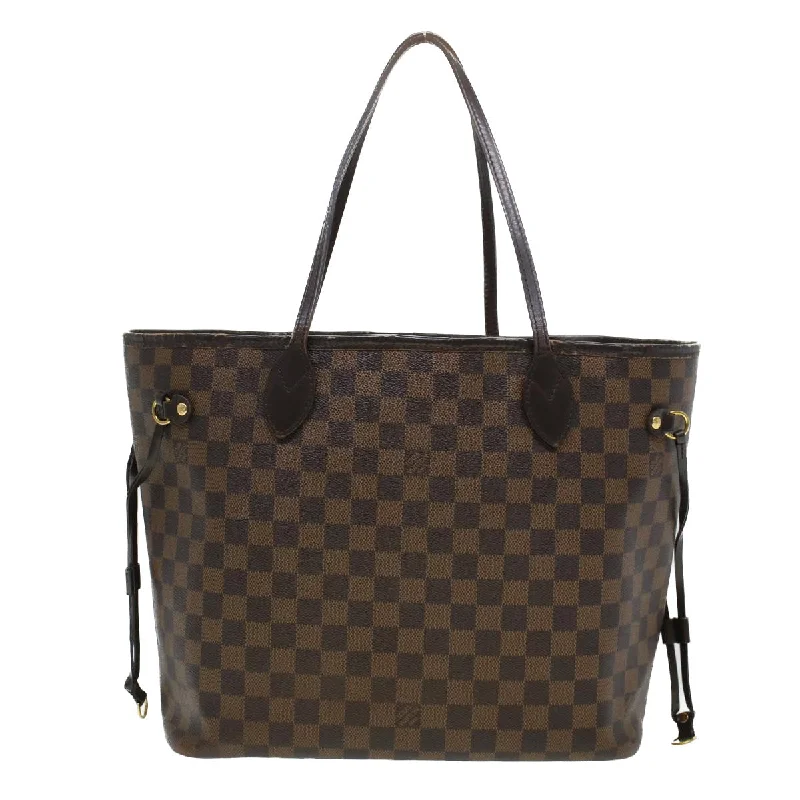 LOUIS VUITTON Damier Ebene Neverfull MM Tote Bag N51105 LV Auth 44479