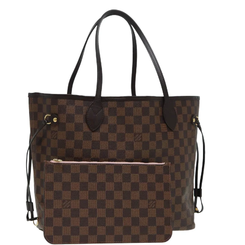 LOUIS VUITTON Damier Ebene Neverfull MM Tote Bag N51105 LV Auth 87831