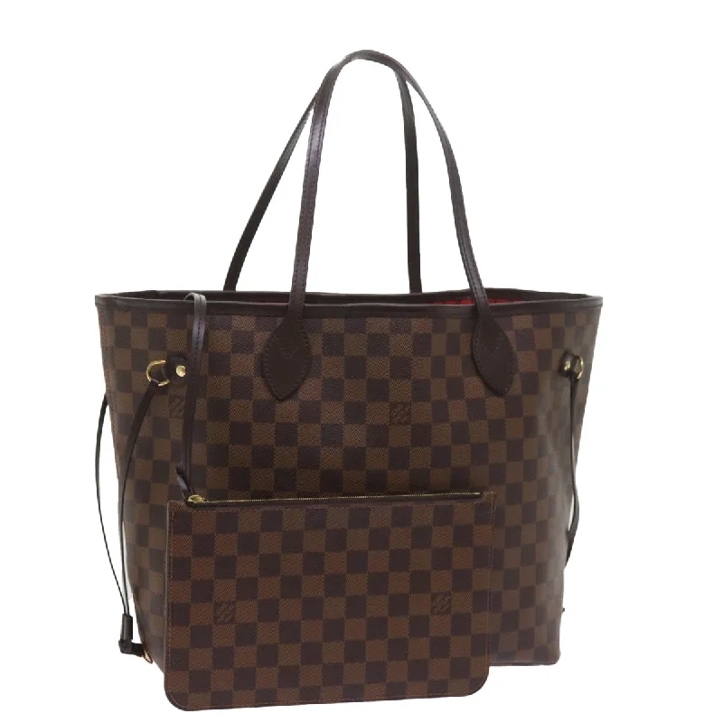 LOUIS VUITTON Damier Ebene Neverfull MM Tote Bag N51105 LV Auth S783