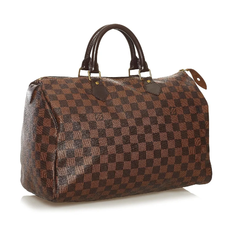 Louis Vuitton Damier Ebene Speedy 35 (SHG-35701)