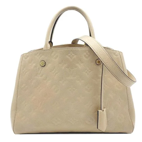 Louis Vuitton Montaigne Beige Monogram Empreinte Leather Shoulder Bag