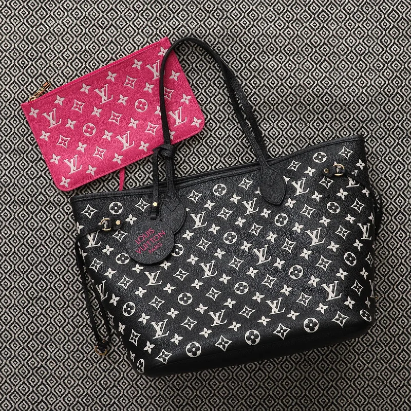 Louis Vuitton Black and White Monogram Empreinte Spring in the City Neverfull