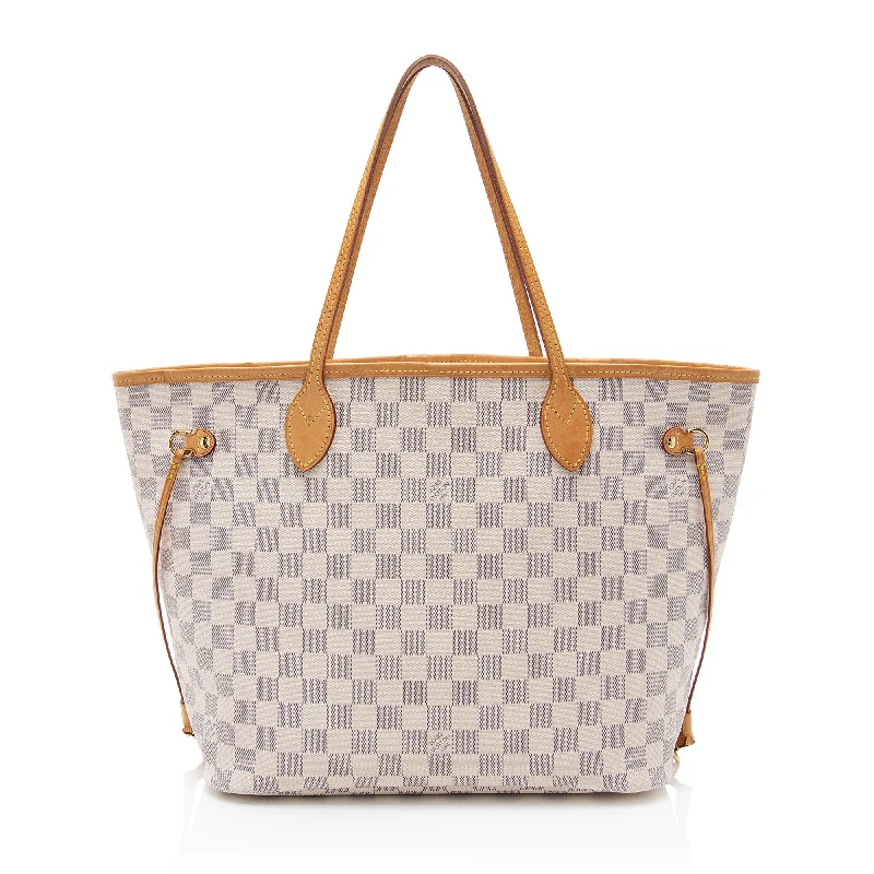 Louis Vuitton Damier Azur Neverfull MM Tote (SHF-qjLpho)